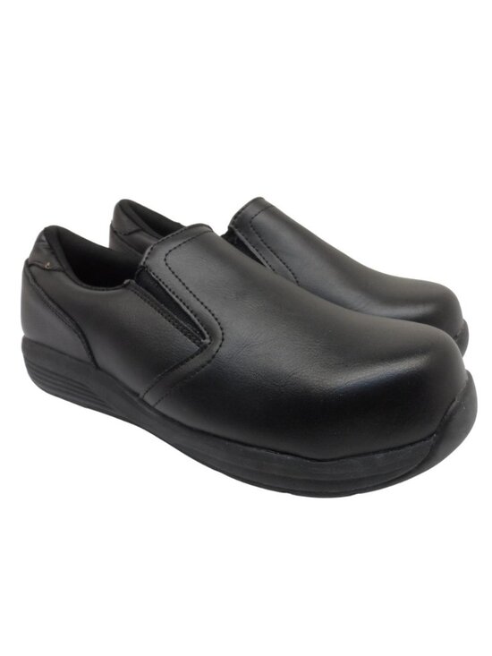 Brazos Shoes - Brazos Women's Low-Cut Slip-On Safety Toe Work Shoes 168003 Black Size 8B